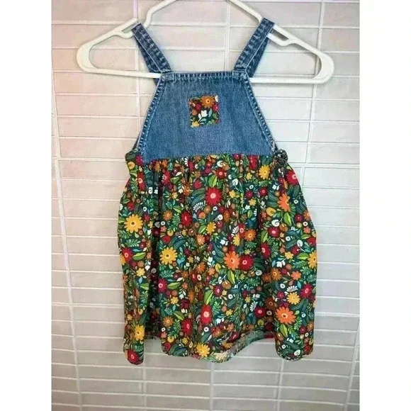 Handmade cottage core girls dress kids Measurements in photo - Picture 3 of 12